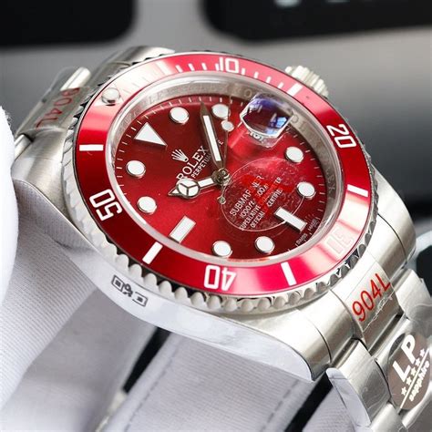 rose gold rolex red face|rolex submariner red face.